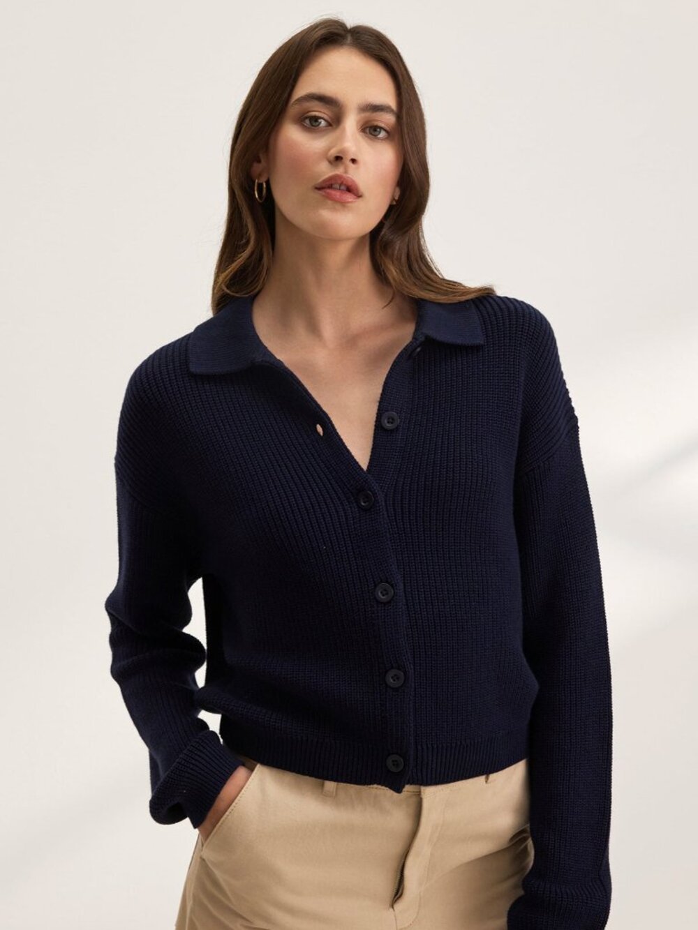 Taj Collared Cardigan | Velvet by Graham & Spencer